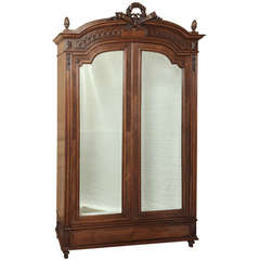 Antique French Louis XVI Walnut Armoire