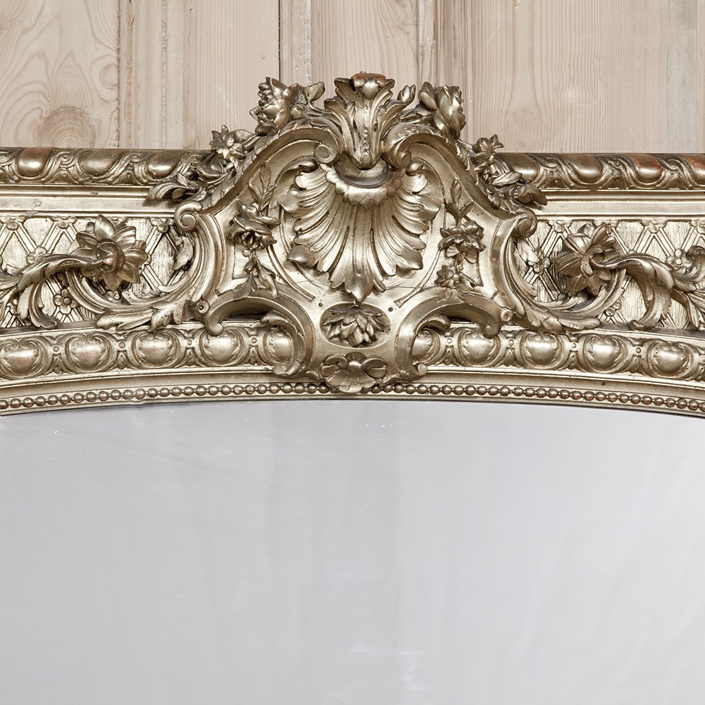 Hand-Crafted 19th Century French Baroque Gilded Mirror