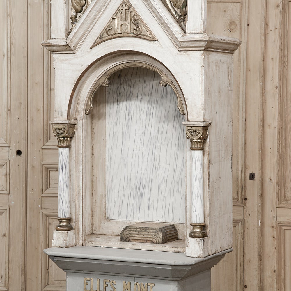 Hand-Painted 19th Century Gothic Painted Shrine
