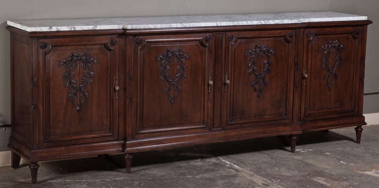 Antique French Louis XVI Walnut Grand Buffet