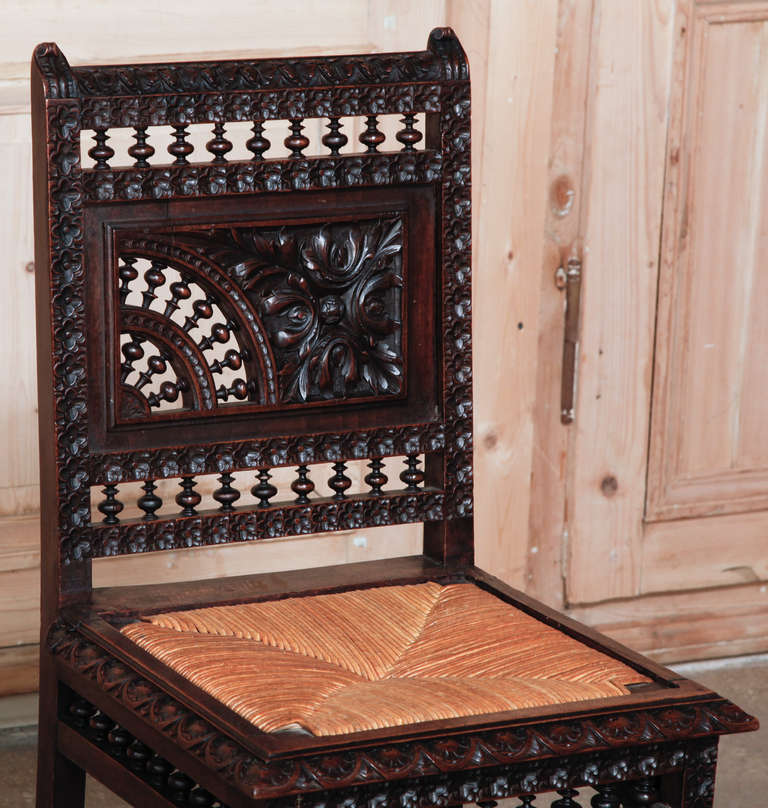 Set of 6 Antique Brittany Chairs 2