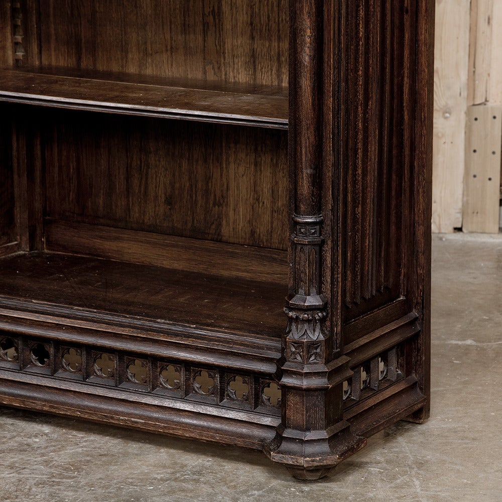 Mid-19th Century 19th Century Gothic Open Bookcase