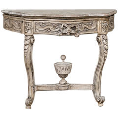 Early 19th Century Country French Regence Marble Top Console