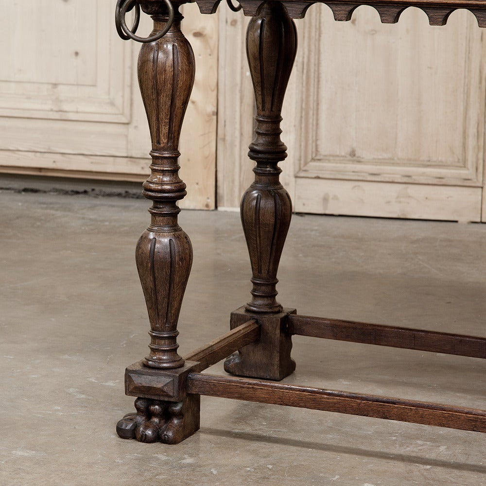 Mid-19th Century 19th Century Renaissance Sofa Table with Lions