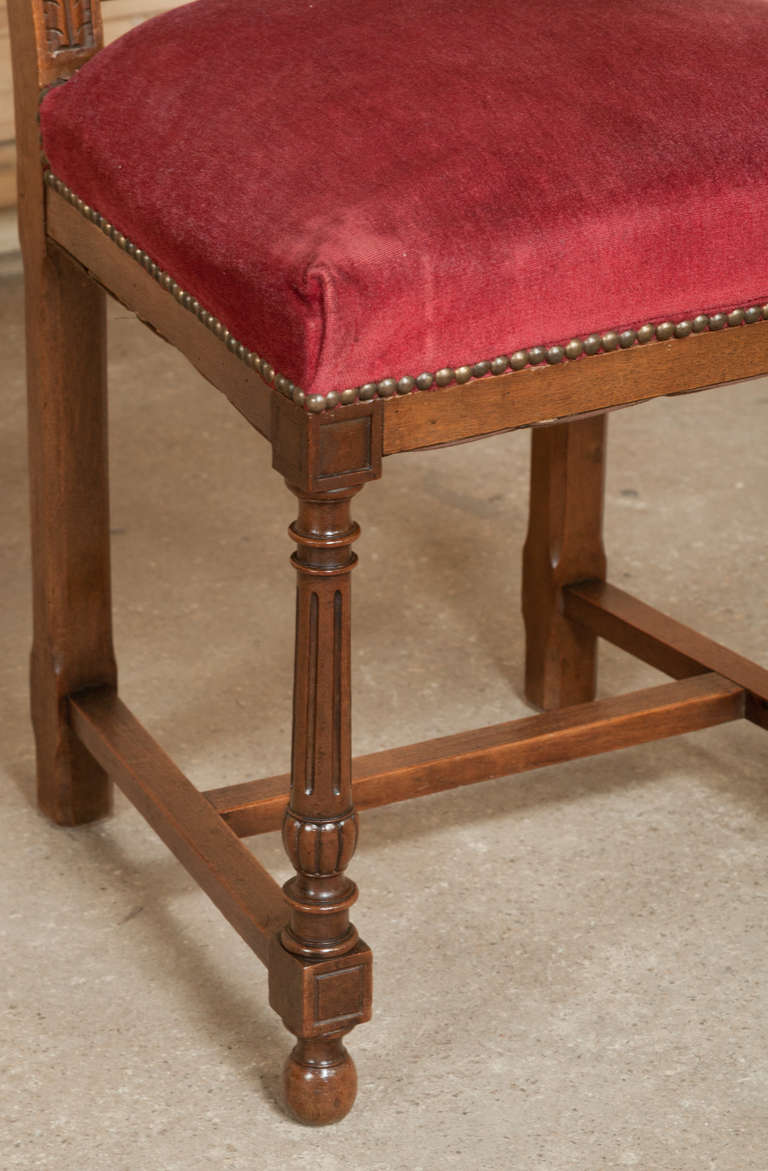 Set of 8 Antique Henri II Walnut Chairs 1