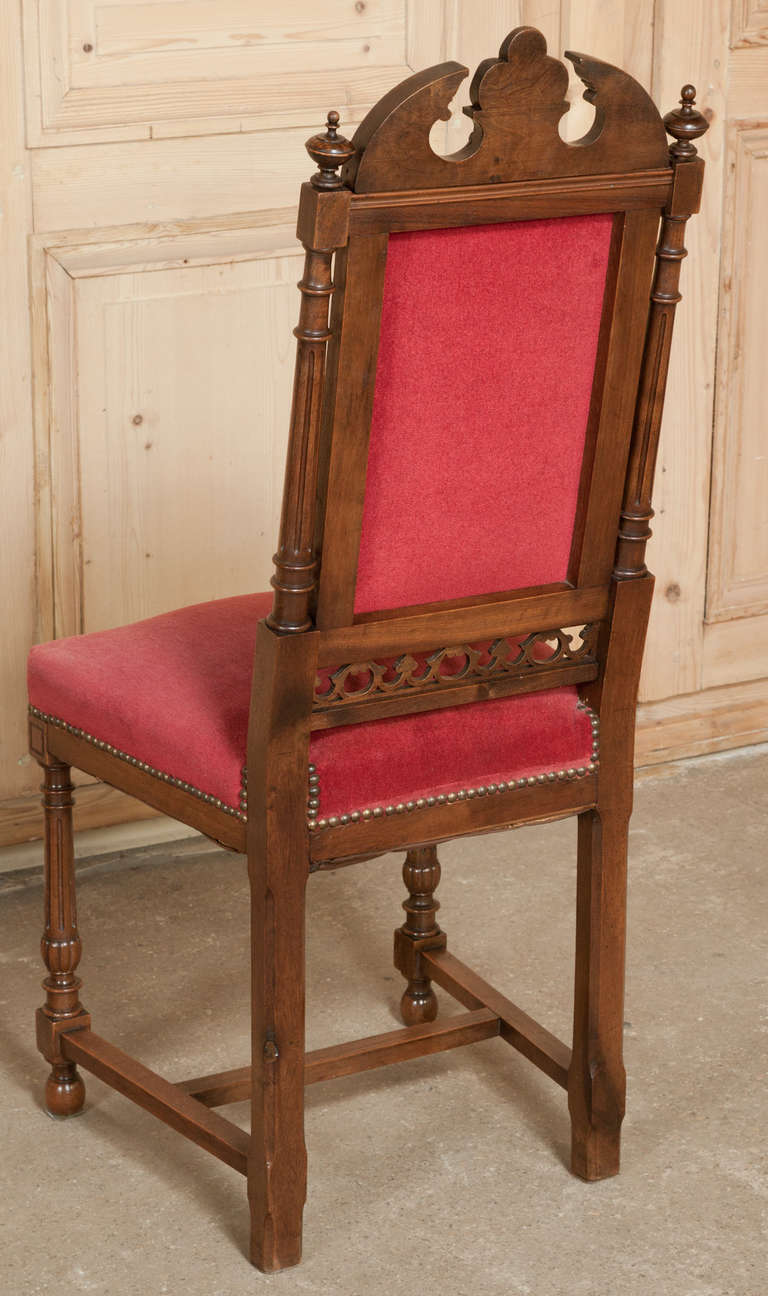Set of 8 Antique Henri II Walnut Chairs 2