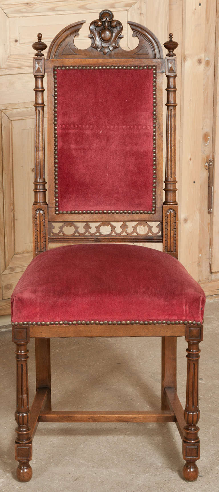 Set of 8 Antique Henri II Walnut Chairs 3