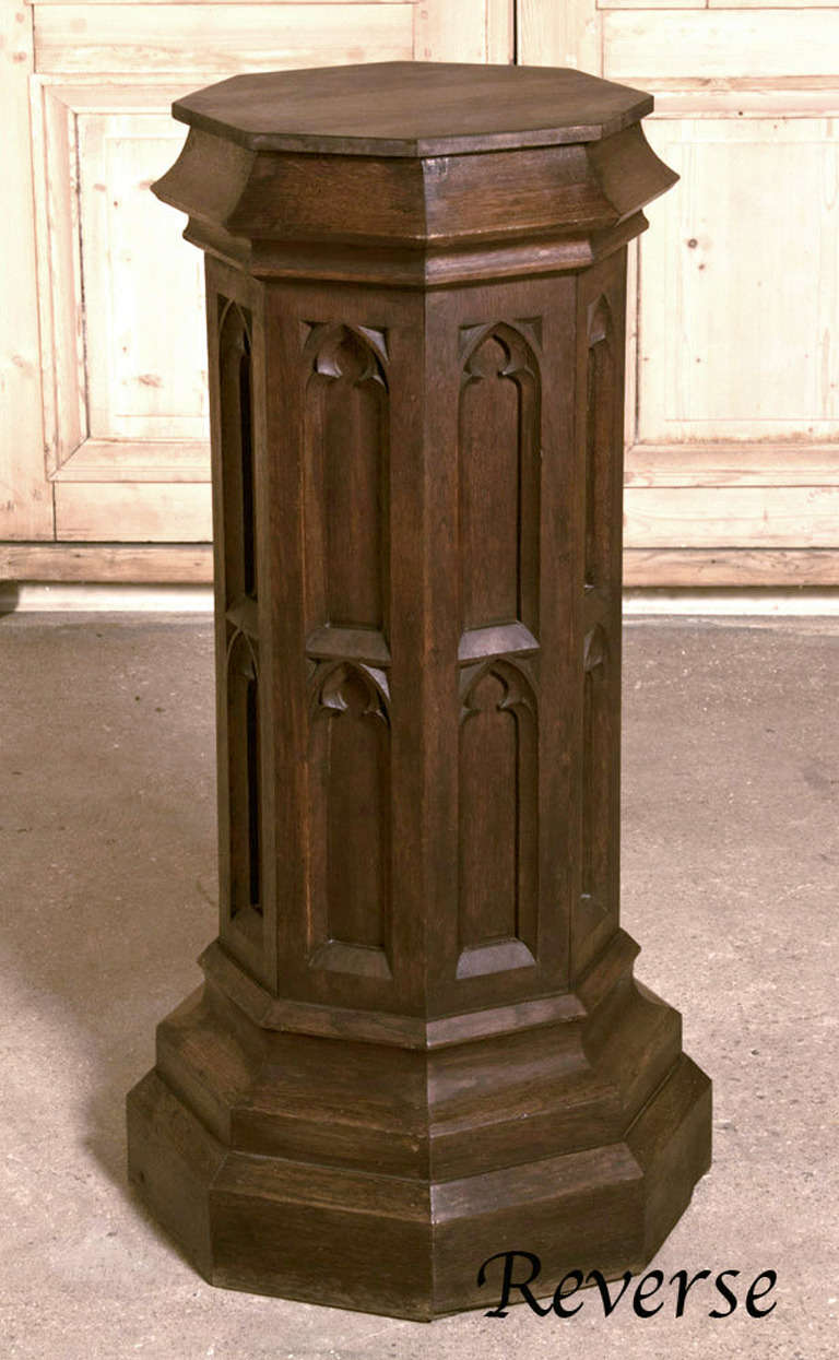 Antique French Gothic Pedestal 2
