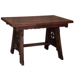 Antique Gothic Draw Leaf Table