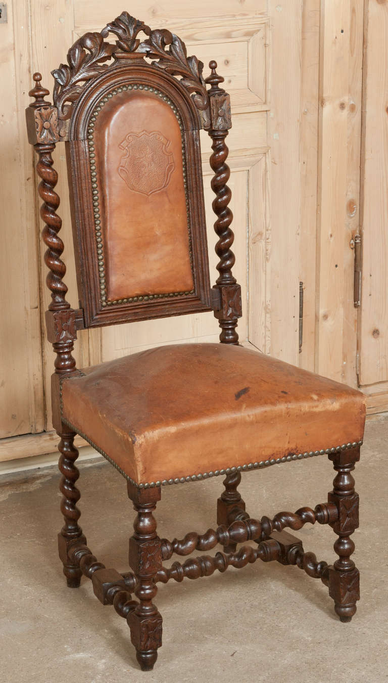 Set of Eight Antique French Renaissance Chairs In Excellent Condition In Dallas, TX