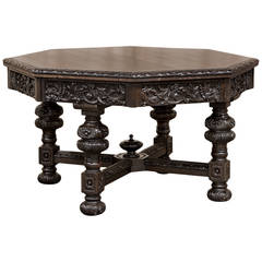 19th Century French Renaissance Revival Octagonal Game Table