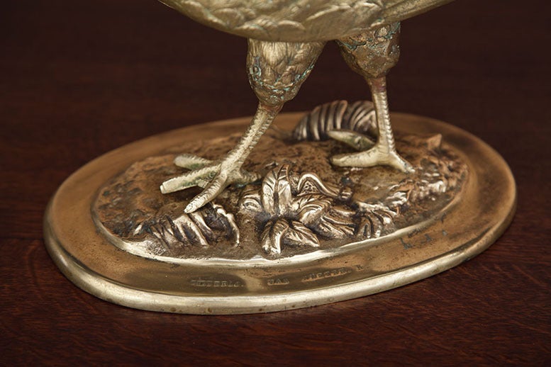19th Century Antique Cast Bronze Pheasant