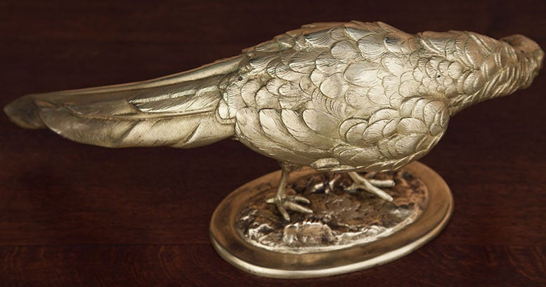 Antique Cast Bronze Pheasant 2