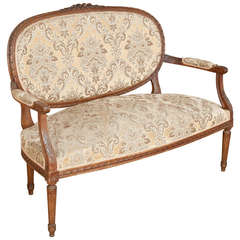 19th Century Italian Walnut Neoclassical Settee ~ SALE~