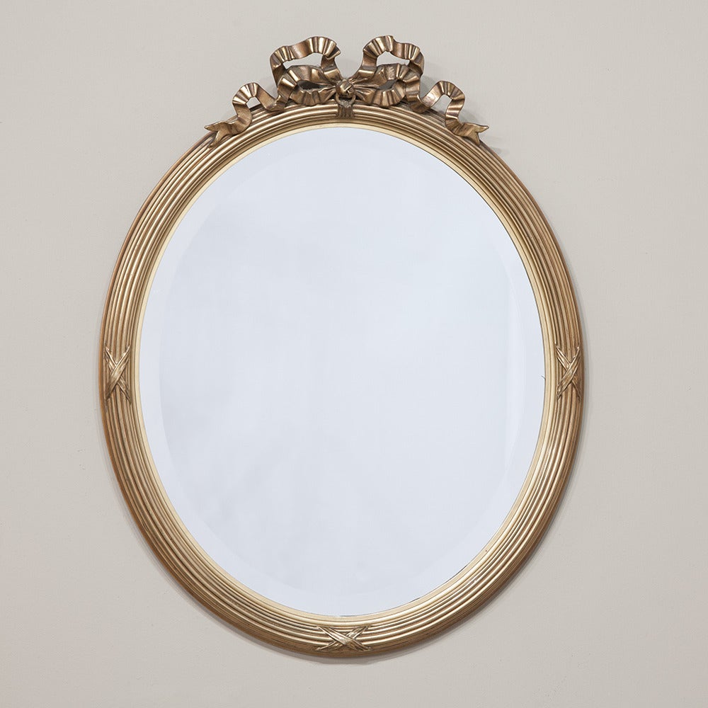Pair of neoclassical gilded oval mirrors make the perfect choice for those who desire symmetry in a room. Perhaps you may need matching mirrors over a double sink, or mirrors in a pair of niches, or even on stairwell landings ~ the list is endless!