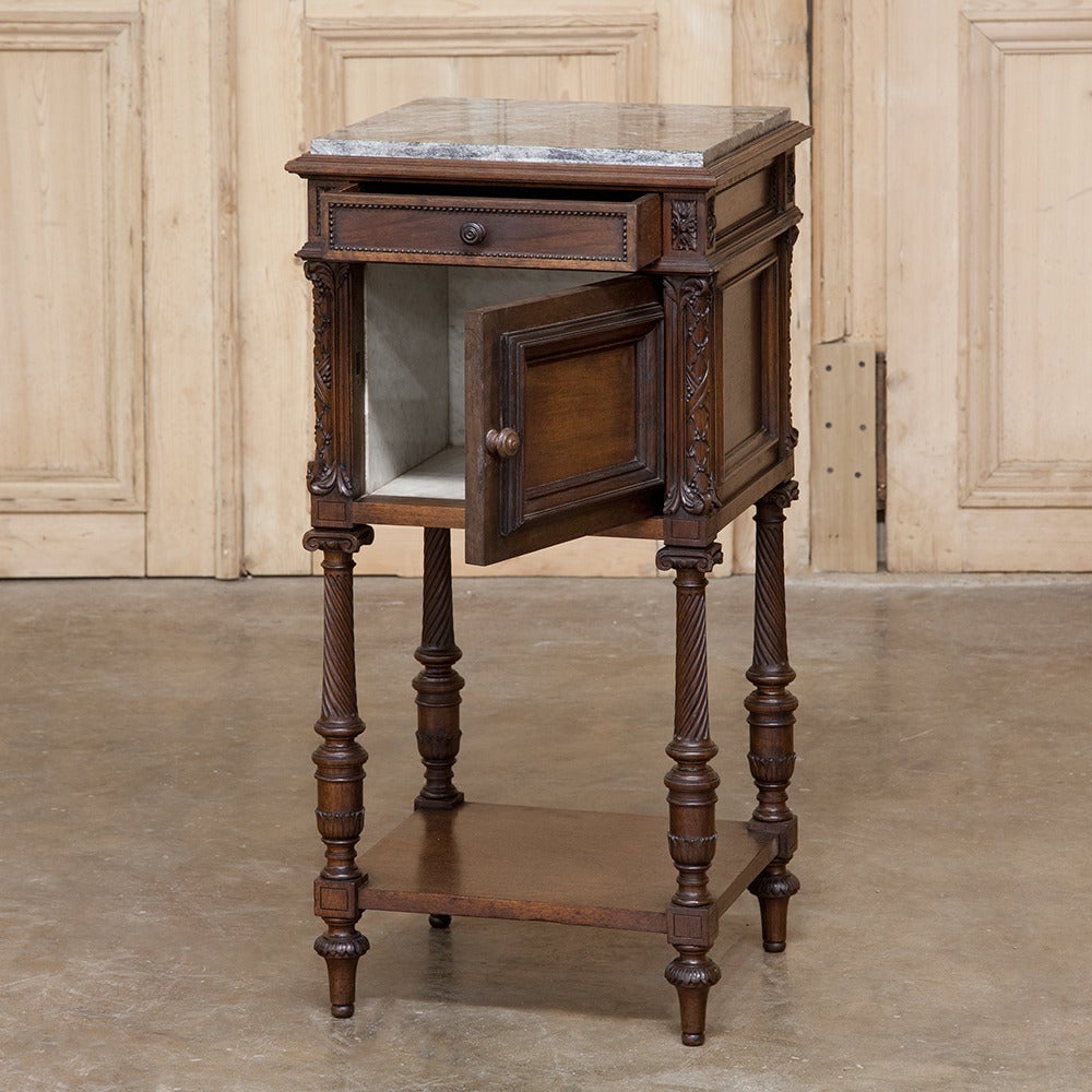 Late 19th Century 19th Century Neoclassical French Walnut Nightstand