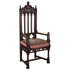 Antique French Gothic Armchair