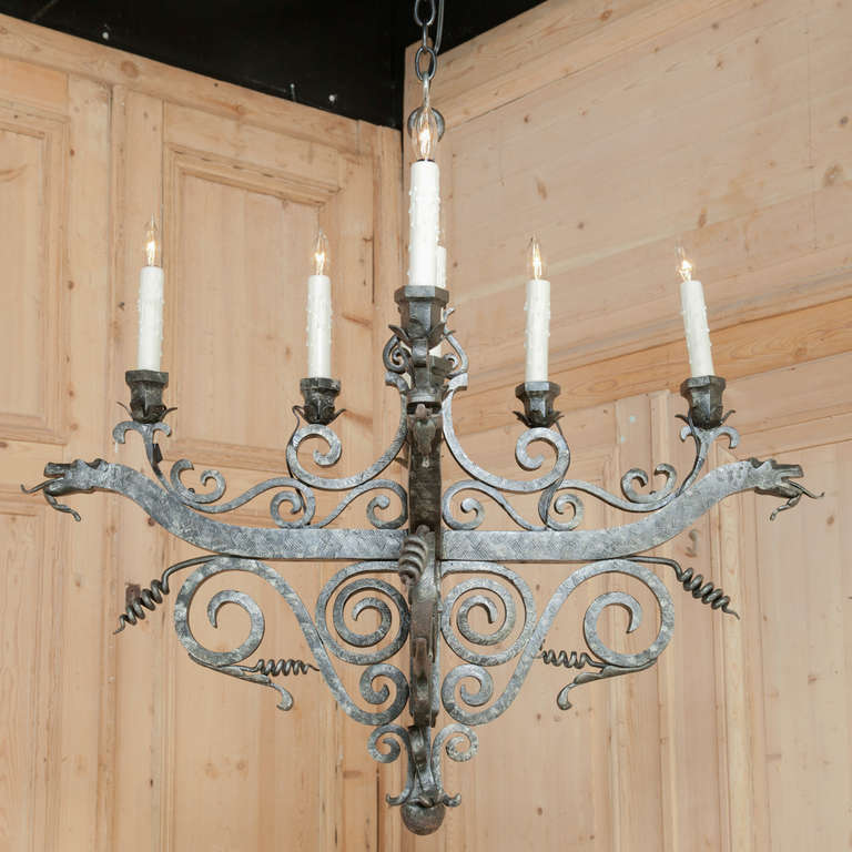 medieval wrought iron chandeliers
