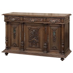19th Century Antique French Renaissance Walnut Buffet
