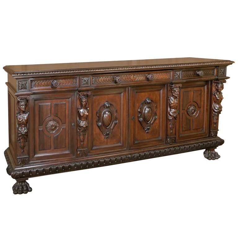 Antique Italian Renaissance Walnut Buffet at 1stdibs