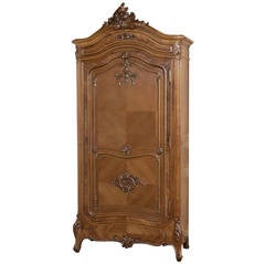 19th Century Rococo French Walnut Armoire