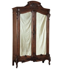 Antique French Regence Walnut Armoire