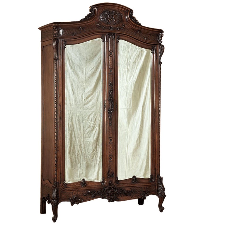 Antique French Regence Walnut Armoire at 1stDibs