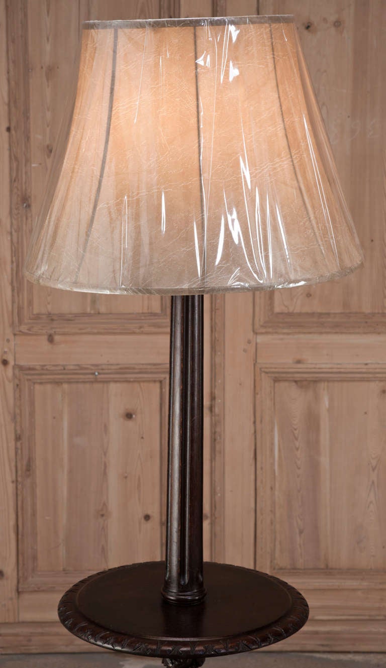 Antique Louis Xvi Carved Wood Floor Lamp