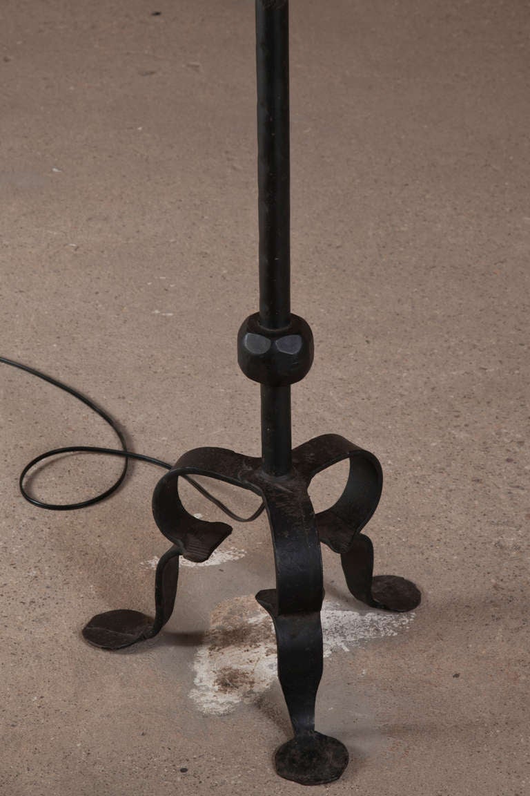 19th Century Antique French Gothic Iron Floor Lamp