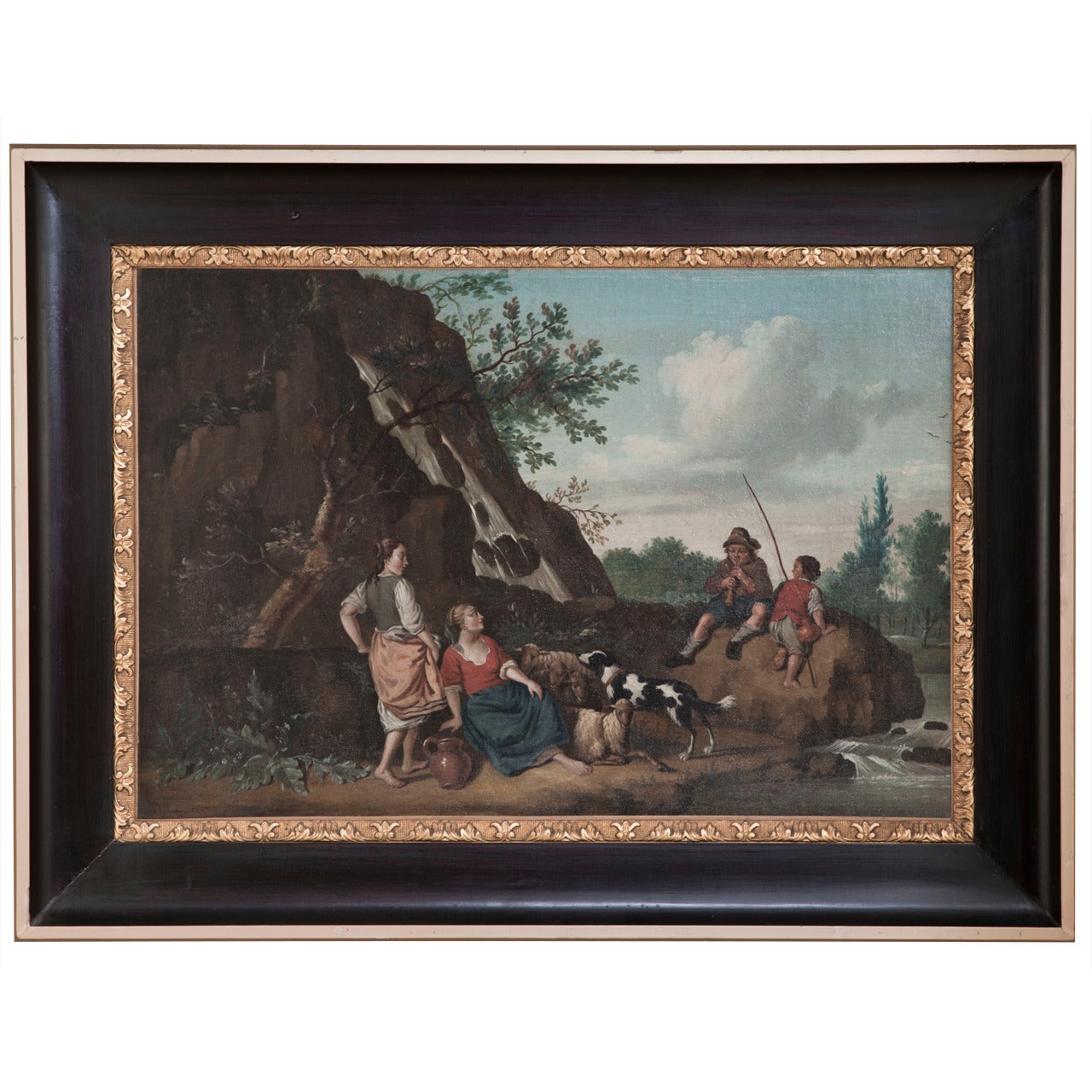 Antique 19th Century French Painting - Framed Oil on Canvas by Paul Ballaert