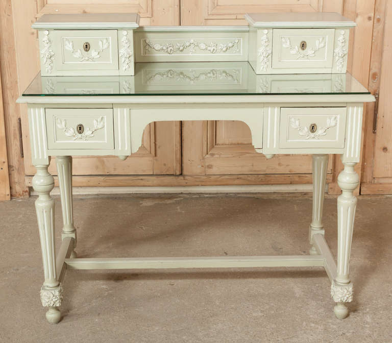 Hardwood Antique French Louis XVI Painted Desk or Vanity
