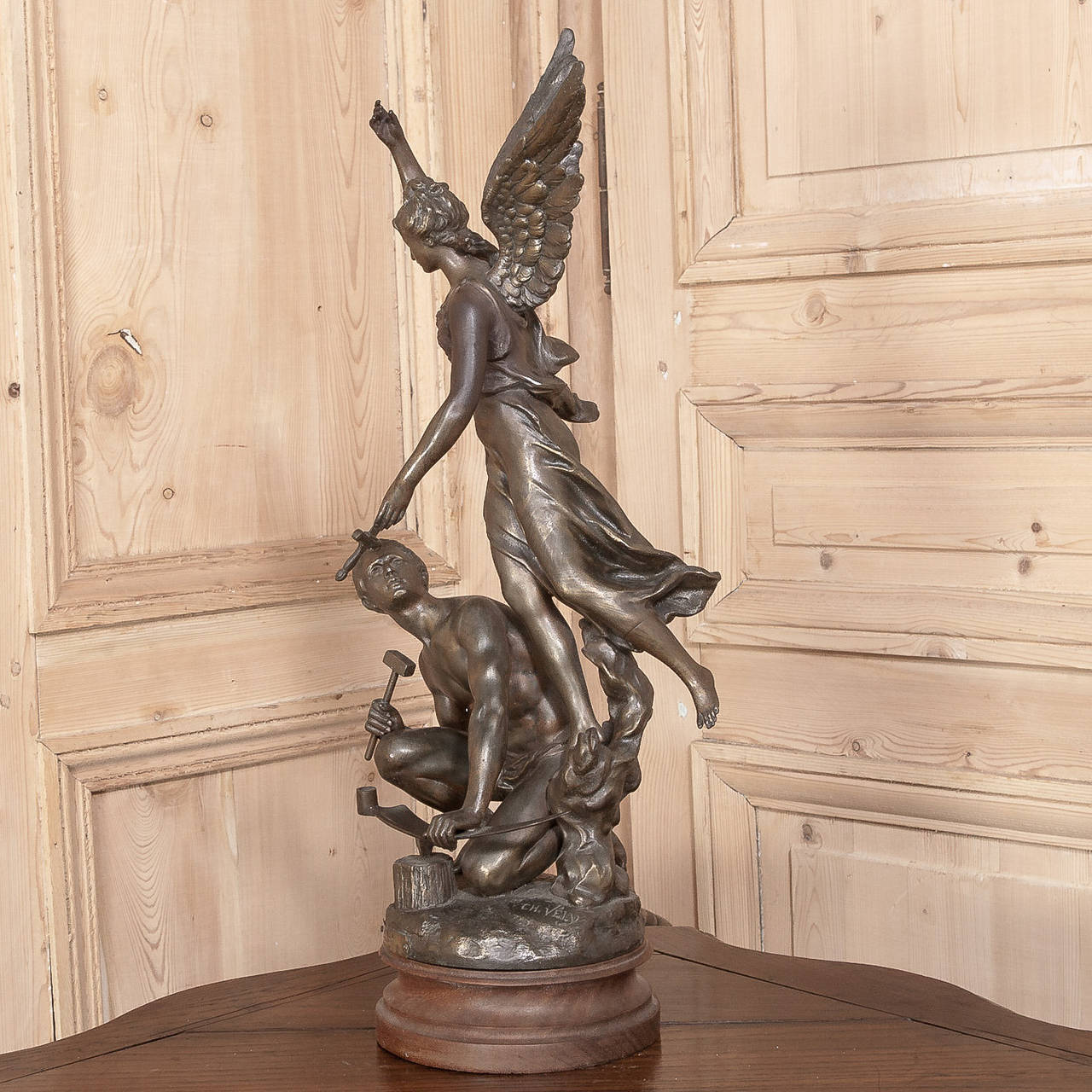 French 19th Century Spelter Statue