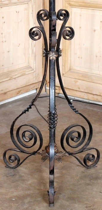 country floor lamps wrought iron