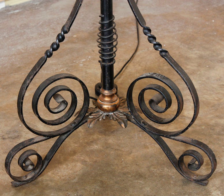 country wrought iron floor lamps