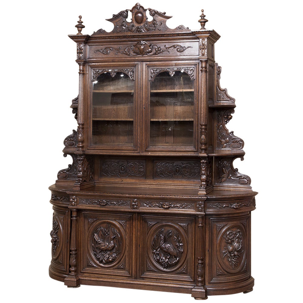 19th Century Grand French Renaissance Two-Tier Buffet