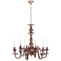 Antique Tuscan Giltwood Chandelier
