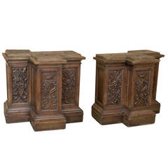 19th Century Architectural Pair of French Church Column Pediments, 1860. 4