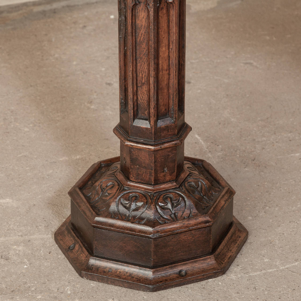 Late 19th Century Pair of 19th Century Gothic Pedestals
