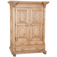 19th Century Petit Country French Oak Stripped Armoire