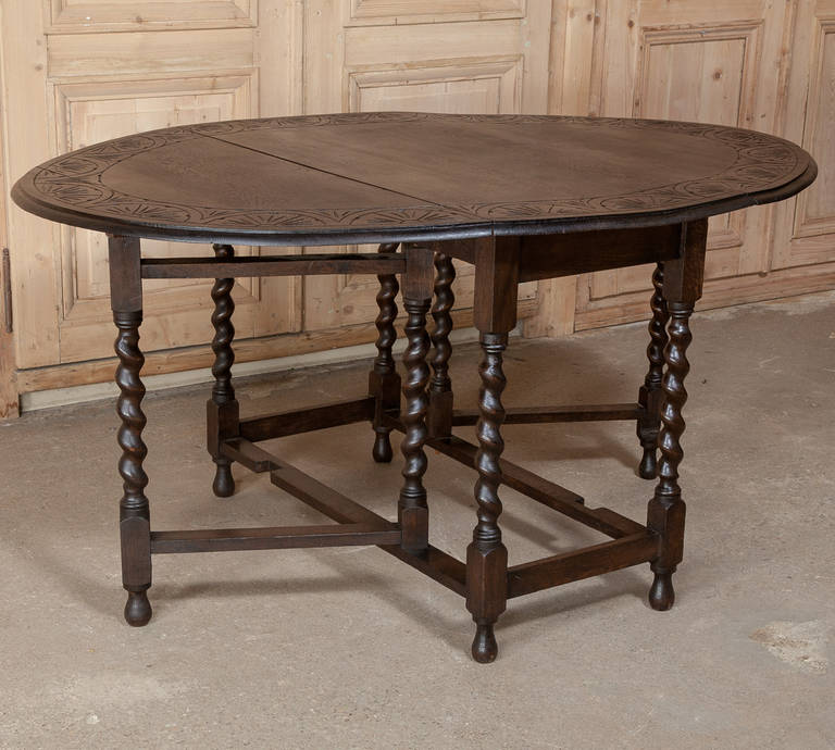 Gateleg Drop Leaf Oak Table