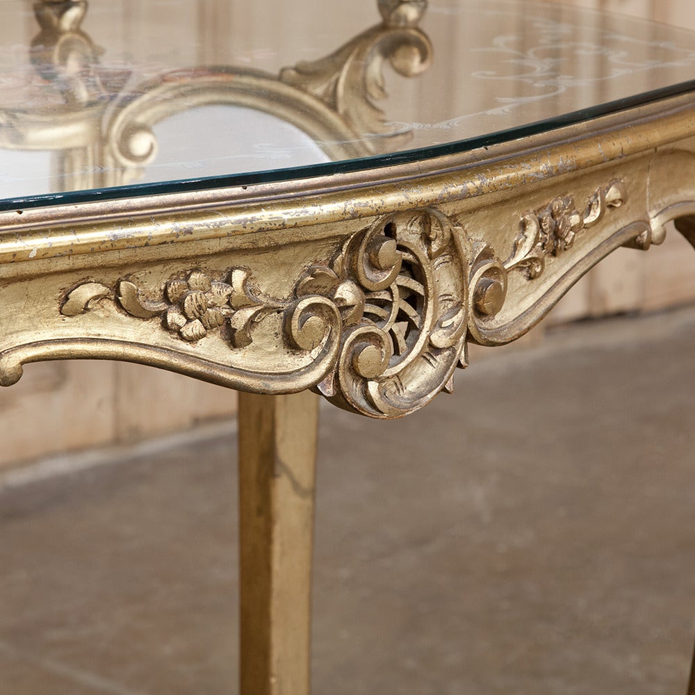 Mirror 19th Century Italian Rococo Giltwood Vanity
