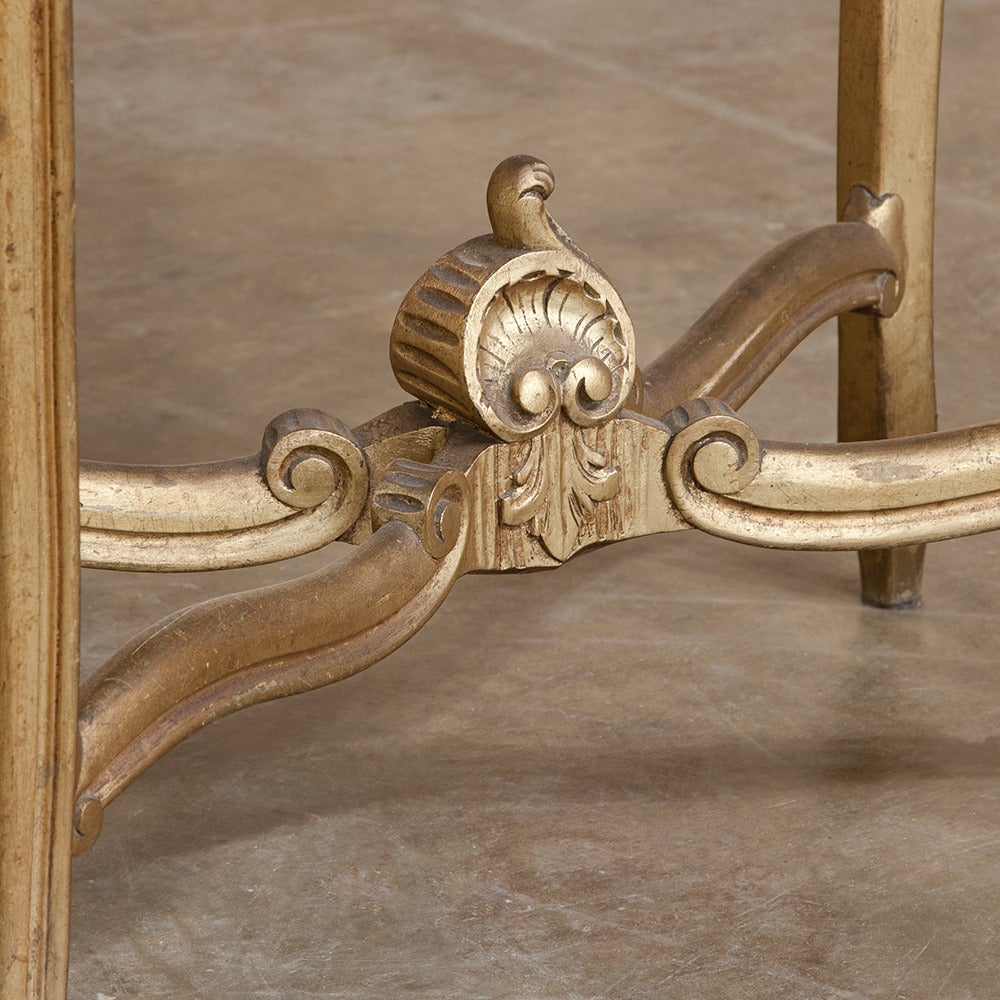 19th Century Italian Rococo Giltwood Vanity 2