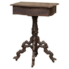 19th Century Black Forest Sewing Table
