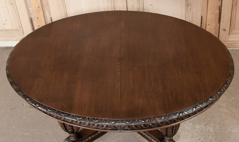 Antique Napoleon III Oval Center Table 1