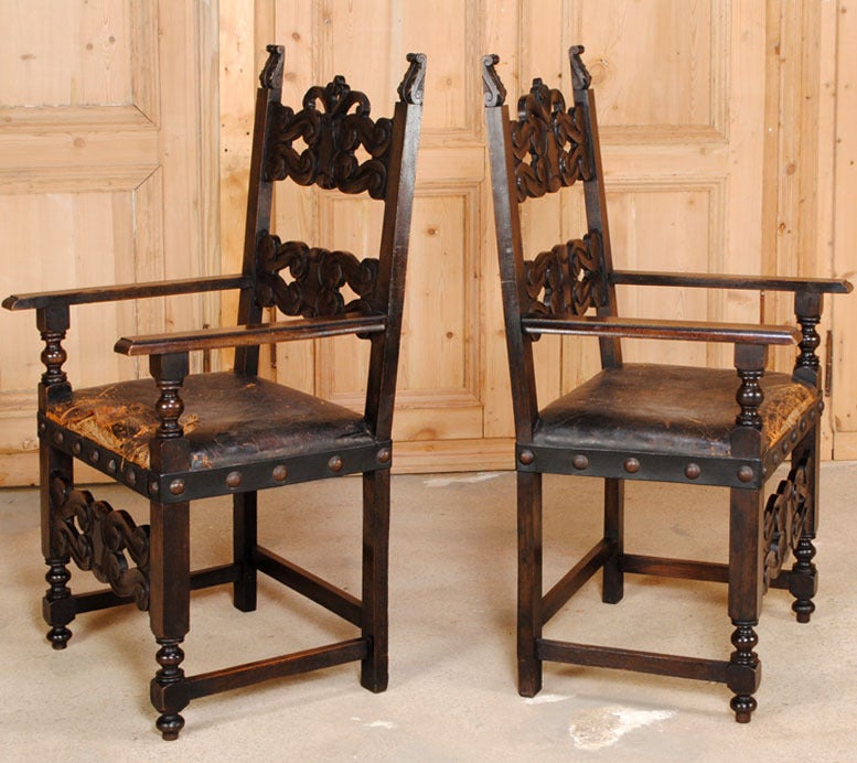 Pair Tuscan Armchairs