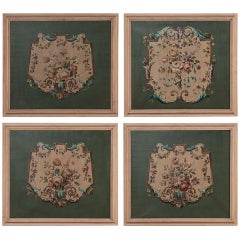 Set of Four Framed Tapestry Cartoons