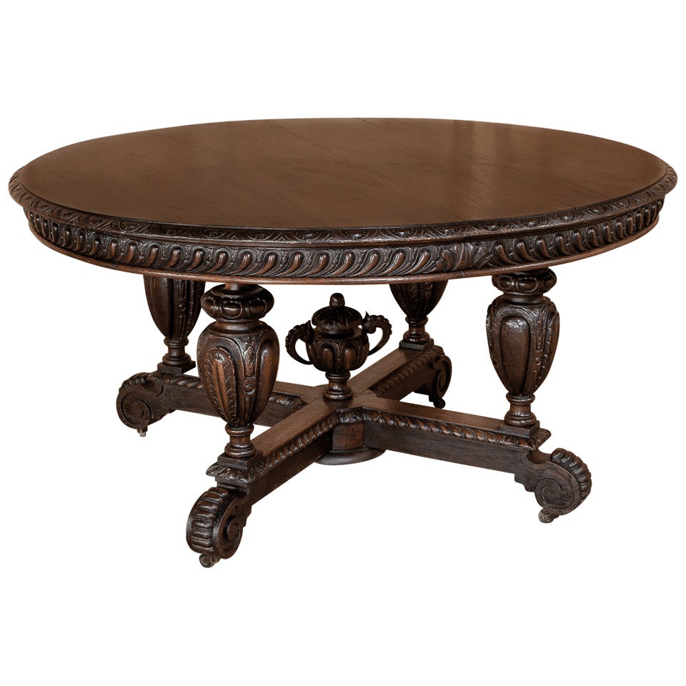 Antique Napoleon III Oval Center Table