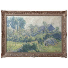 Framed Oil on Canvas Painting by Louis Loncin