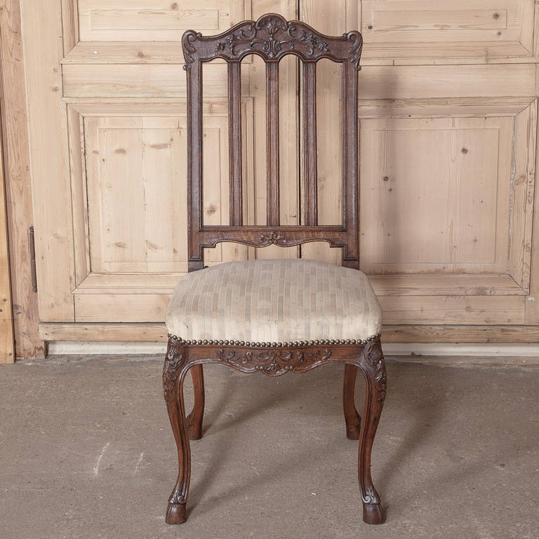 Set of Eight Country French Dining Chairs 3