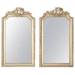 Pair of Antique French Louis XVI Gilded Mirrors